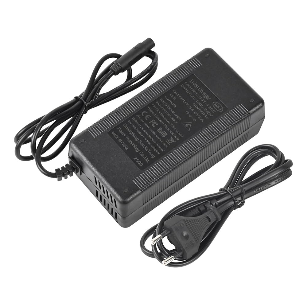 Caricabatterie da 54,6 V 2 A per Kukirin G2 Pro(nuova versione),Smartgyro Crossover Dual Max 2/Cecotec Bongo Z City/Mountain/Y65 caricatore elettrico universale adattatore di rete di ricambio
