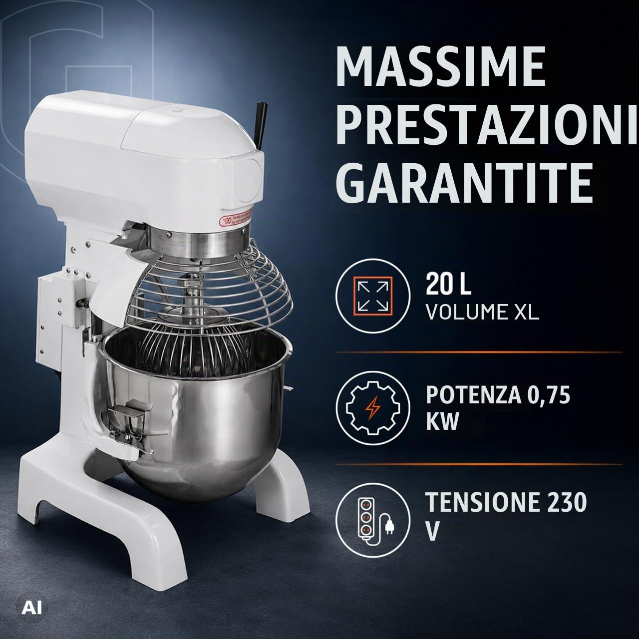 GastroHero Agitatore planetario ECO 20 litri | Forniture per la ristorazione