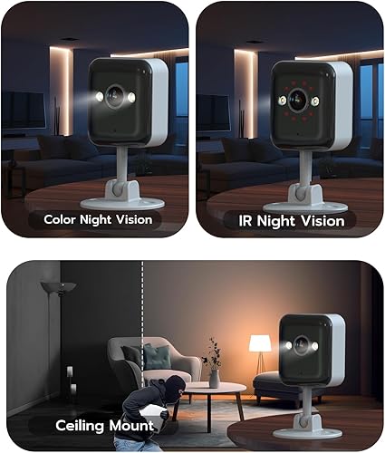 Miniatura 4 de JOOAN Cámara de seguridad al aire libre de 3MP WiFi 2.4G WiFi y Bluetooth y noche de color para seguridad en el hogar, bebé, mascota, IP66,