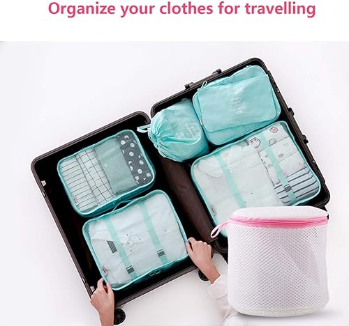 Miniatura 6 de Ainiv Bolsas de lavandería de malla, bolsa de lavandería con cremalleras, bolsas de lavado de brasier, bolsas de lavandería de malla para lavadora,