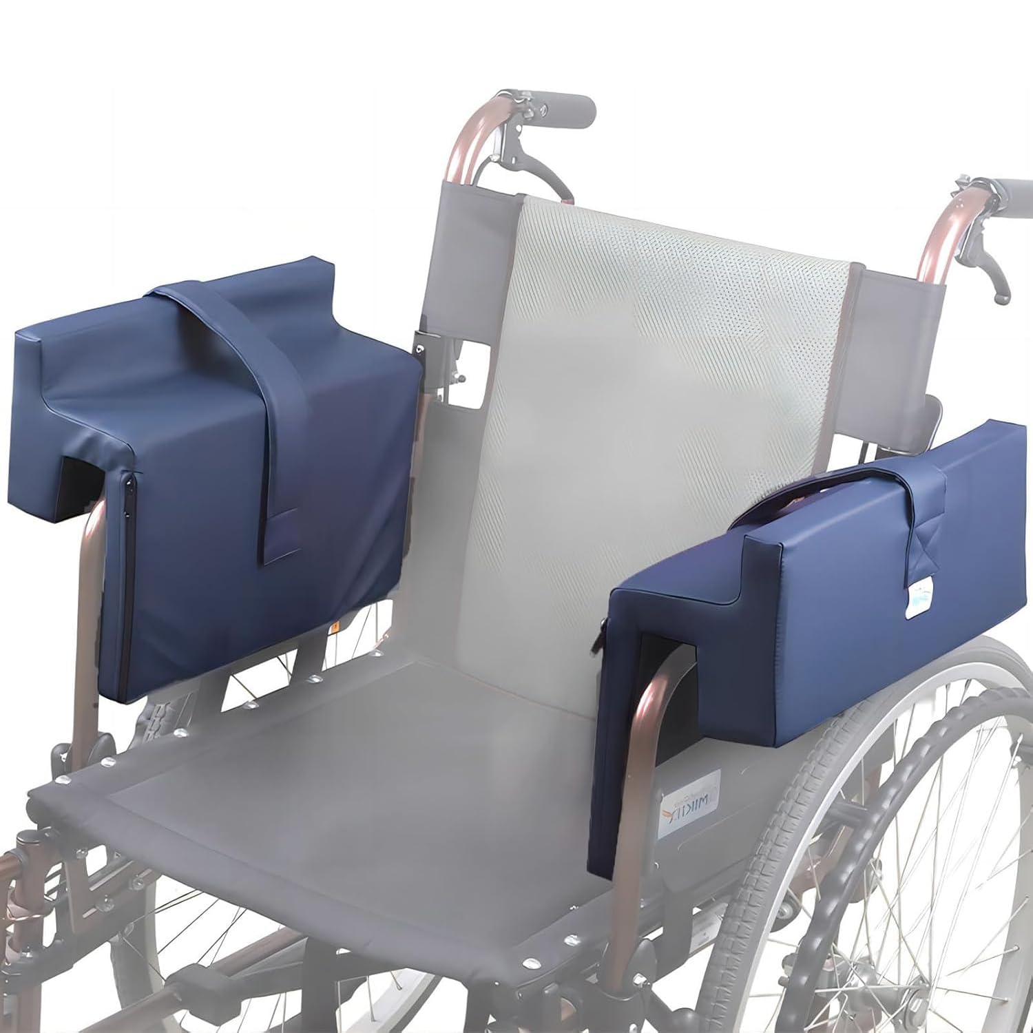 Un Par De Almohadillas Para Reposabrazos Para Silla De Ruedas, Cojín De Espuma Viscoelástica Para Aliviar La Presión Del Codo, Almohadilla Impermeable De Cuero PU Con Bolsillo, Soporte Lateral