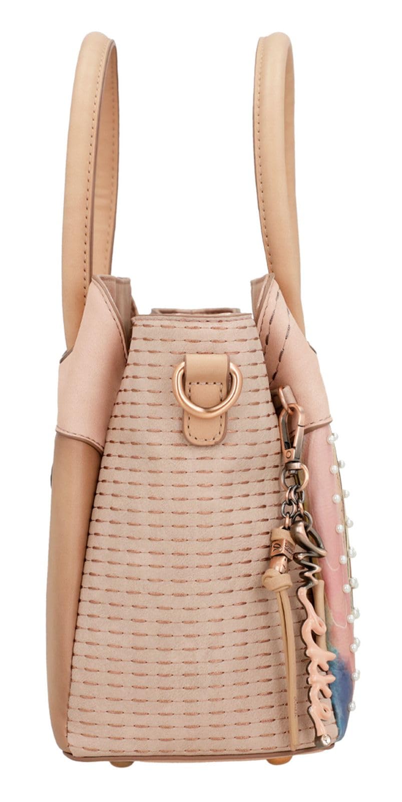 Anekke - Damentasche - Bowlingtasche aus Kunstleder für Damen mit verstellbarem Riemen, 2 Handgriffen und Reißverschlüssen - Zubehör und Accessoires für Damen - Maße 27 x 21 x 12 cm, bunt