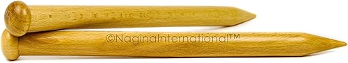 Miniatura 1 de US Size 50 - Agujas de tejer de haya hechas a mano de primera calidad  Suministros y accesorios para tejer  Nagina International