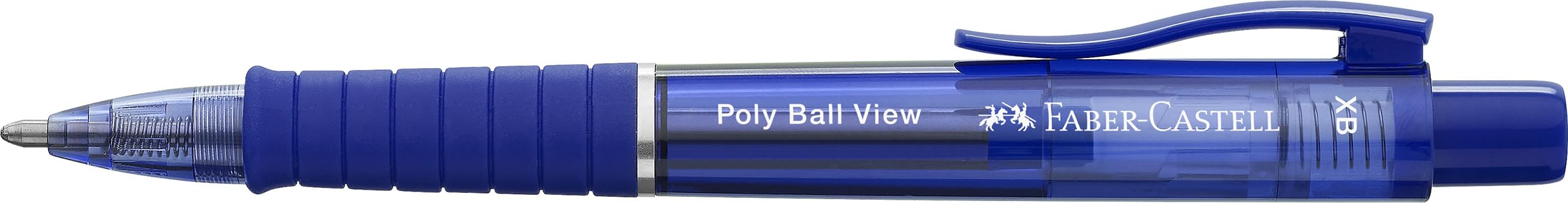 Faber-Castell 205014 - Balpen Poly Ball View roze, 2 stuks, met