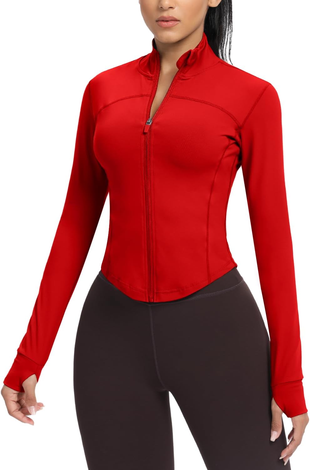 adidas red crop jacket