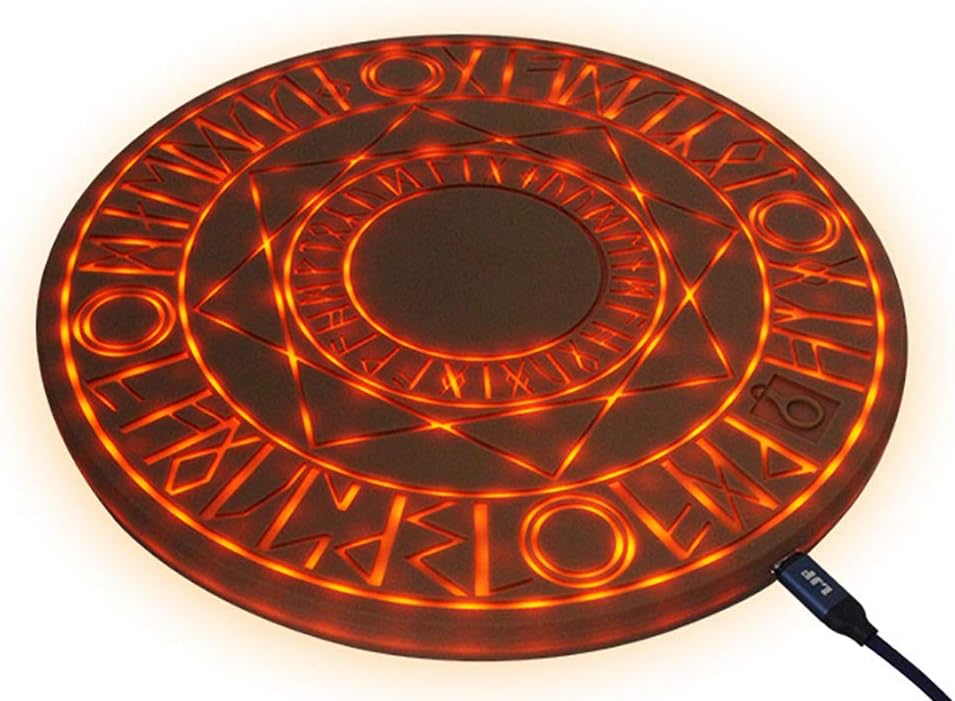 Universal Qi Wireless Fast Charger Magic Array Wireless Charger 5W/10W Magic Circle Qi Wireless Universal Fast Charger Charging Pad for iPhone/Samsung/Google/Huawei/Nokia/LG and More (Brown, 10w)