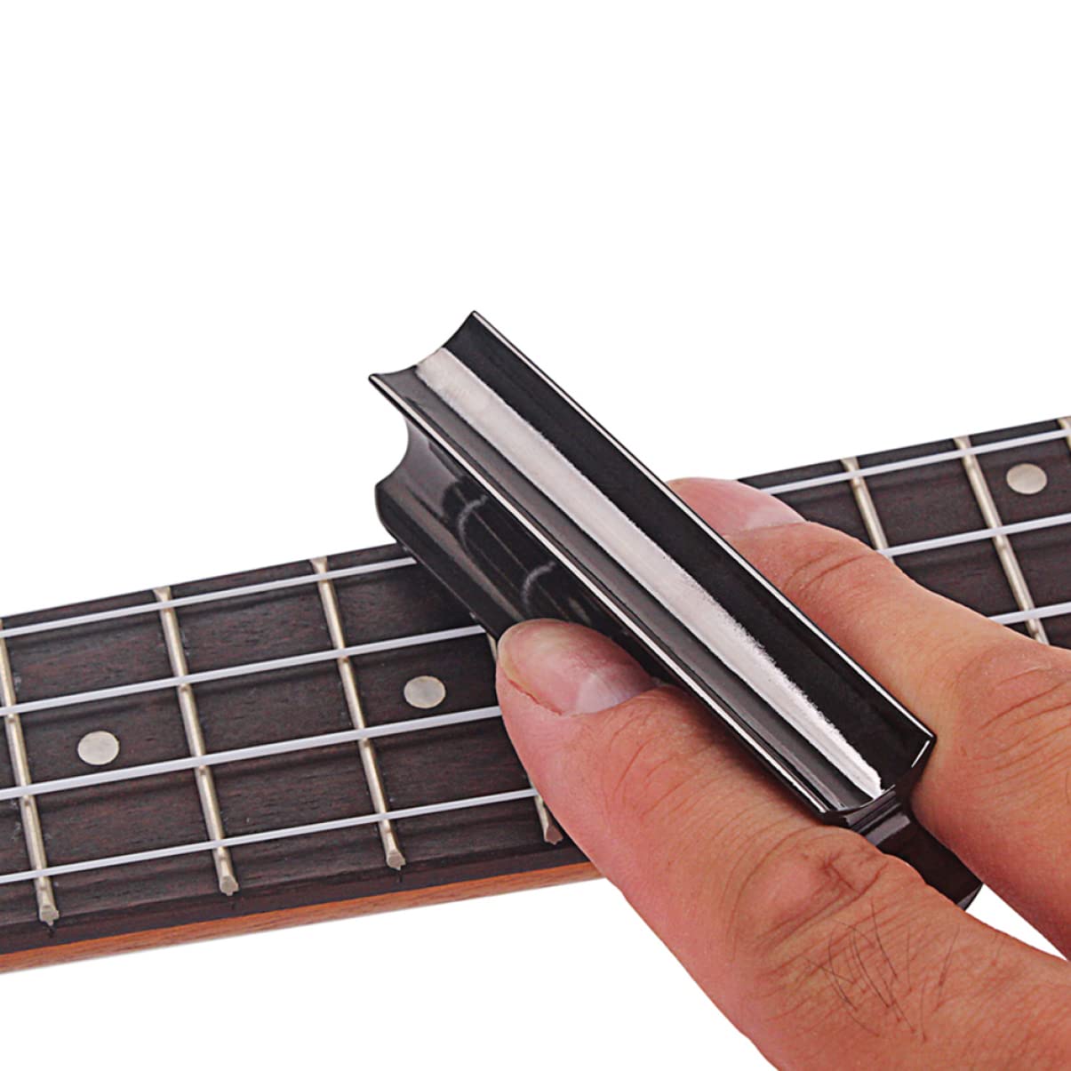 LIOOBO Stainless Steel Hawaii Guitar Slide Bar Stick Ergonomic Design for Enhanced Grip Clarity Playing for Electric Bass Lap Guitars Sleek Black Finish