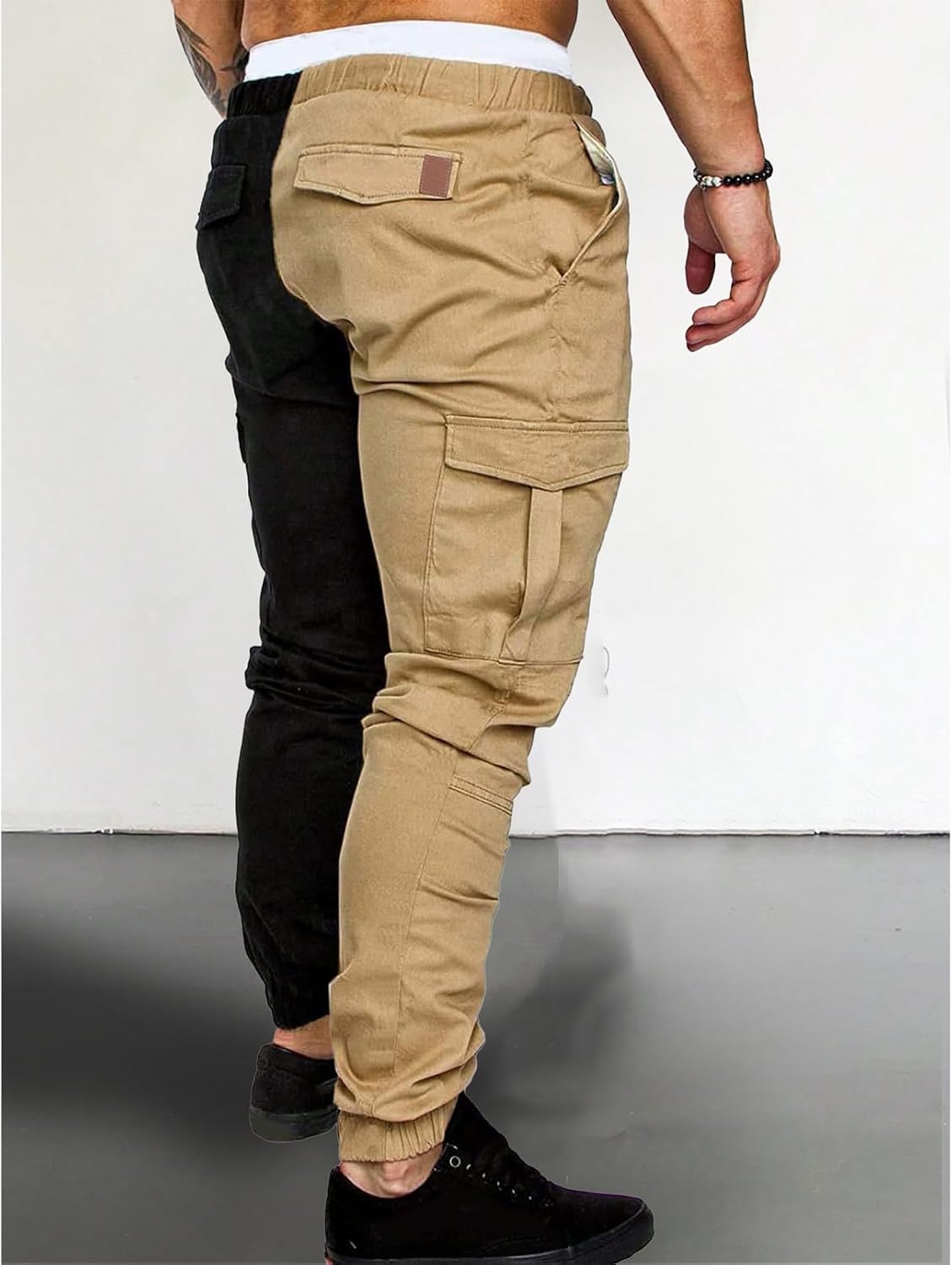 Mens Cargo Workout Joggers Pants Tapered Gym Athletic Tactical Slim Sweatpants Men with Pockets - Image 3