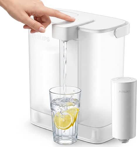 PHILIPS 12 Cup Electric Water Filter Pitcher for Fridge Door,