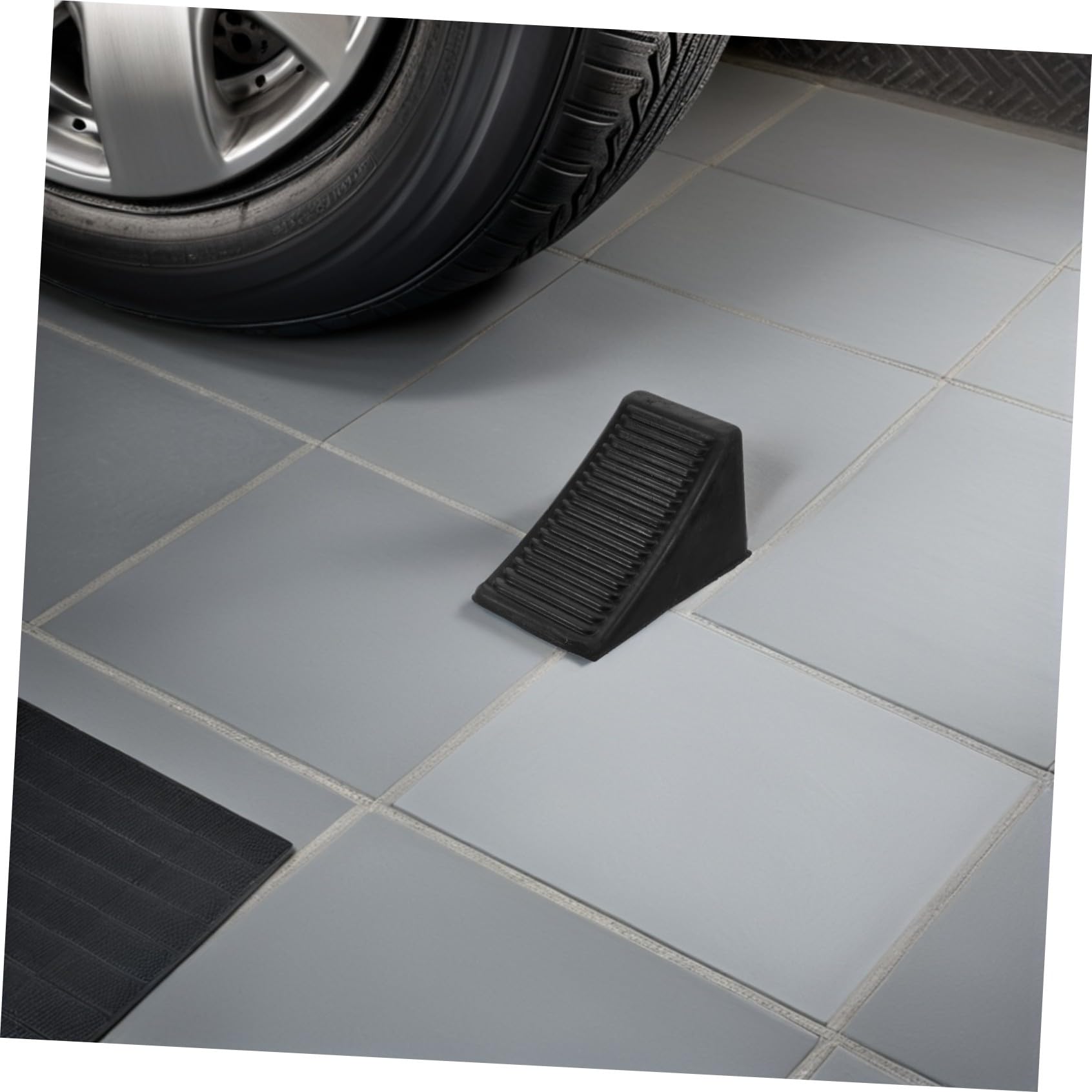 Cabilock 2 Calzos De Goma Para Neumáticos De Coche Para Caravanas Garajes Aparcamientos Color Negro