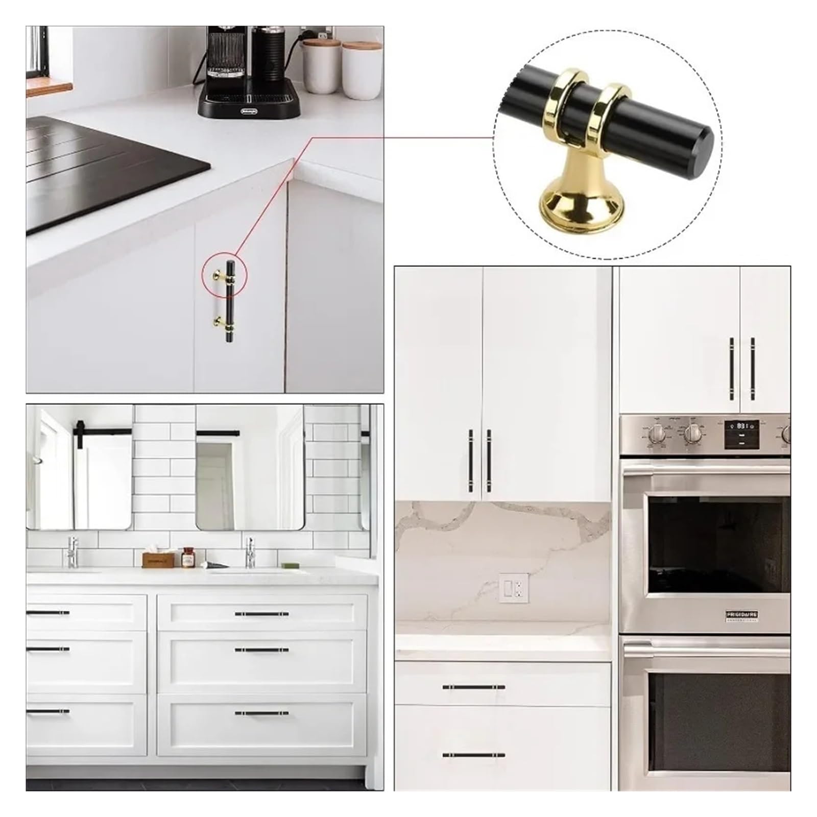 Tiradores de Muebles de Cocina 20 tiradores de acero inoxidable for armarios y cajones cocina(BK-96MM-20PCS)