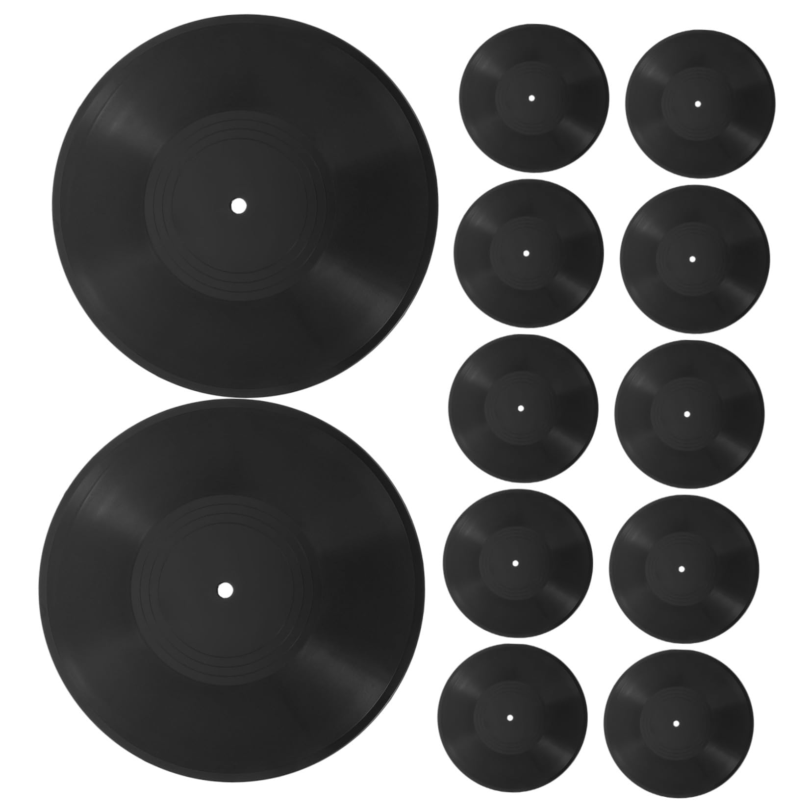 CANIGHT 12 Pezzi Dischi in Vinile Vintage Decorativi per Muro Decorazione Retrò a Tema Musicale per Arredamento Casa e Feste Rock