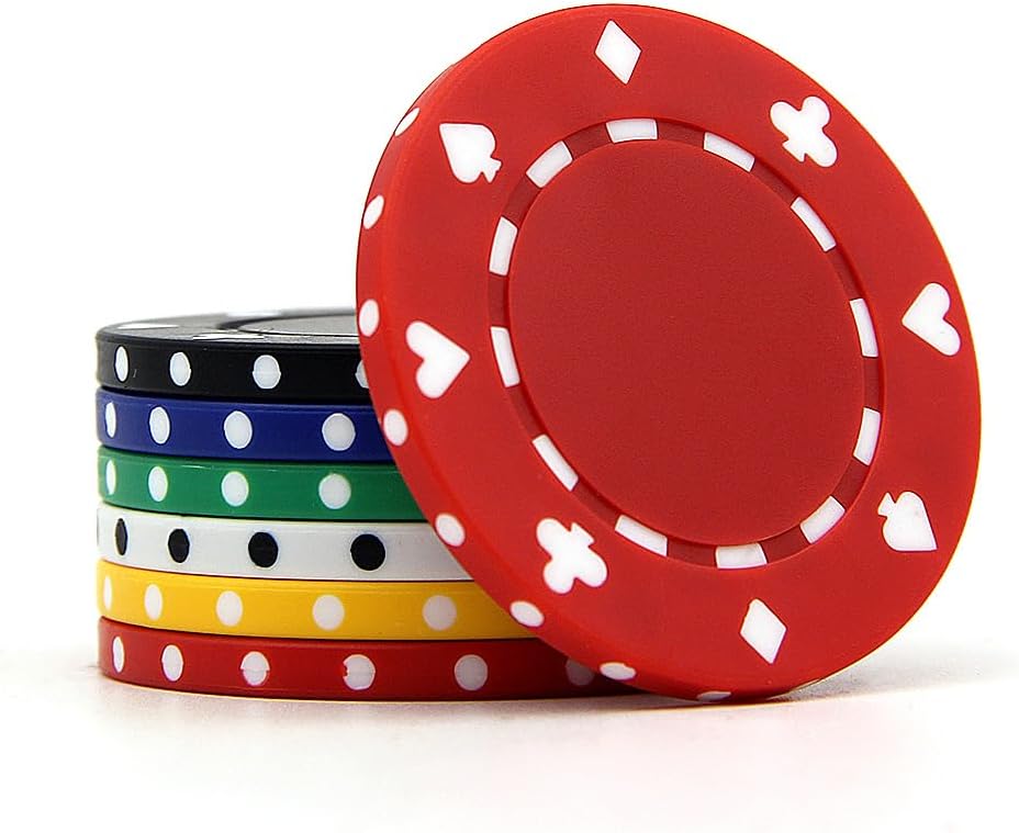 100 Custom Casino Sized Chips, Full-Color Print Your Image and Text, 11.5 Grams Clay Poker Chips for Blackjack, Tournaments, Card Clubs