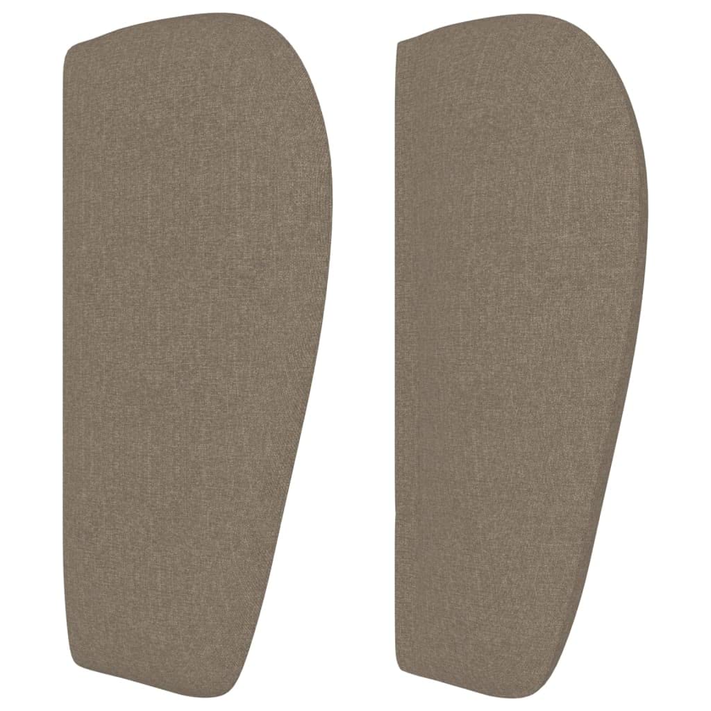 Zagłówek z uszami, kolor taupe, 93 x 23 x 78/88 cm, materiał, regulacja wysokości, tapicerka, do sypialni, rama łóżka, łóżko pojedyncze, trwały
