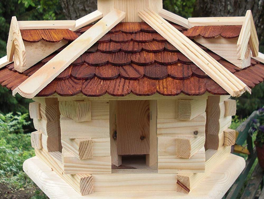 Vogelhaus-Vogelhäuser Vogelfutterhaus Vogelhäuschen aus Holz Vogelhausständer Nistkasten Schreinerarbeit in unterschiedlichen Farben erhältlich … (Vogelhaus V29)