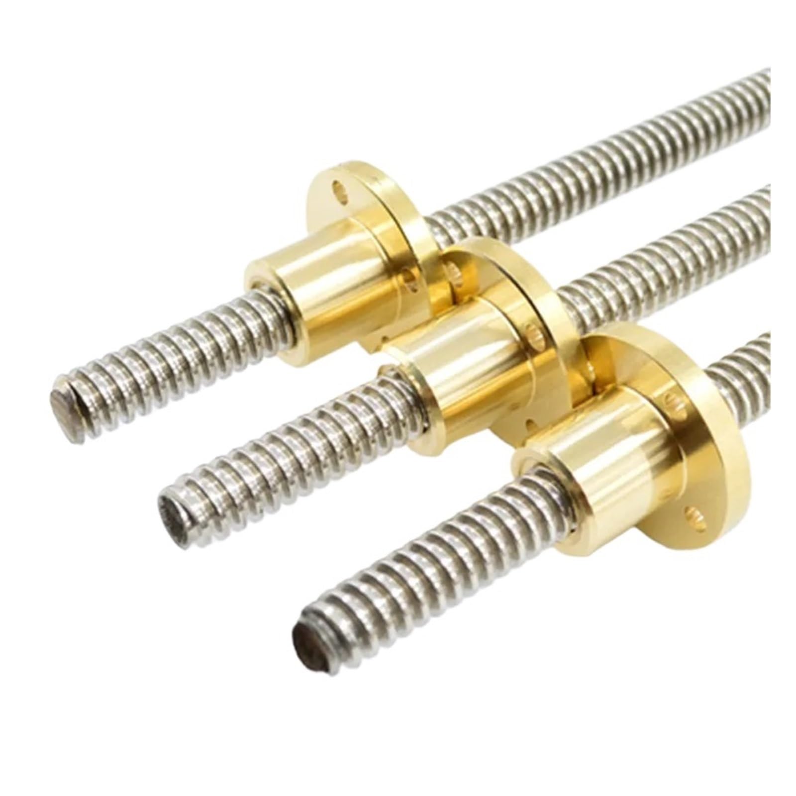 Metal Ball Screw nut A Piece of T10 Screw Rod Stainless Steel Screw Rod Excavator Stepper Motor Screw Lead 10mm(1200mm)