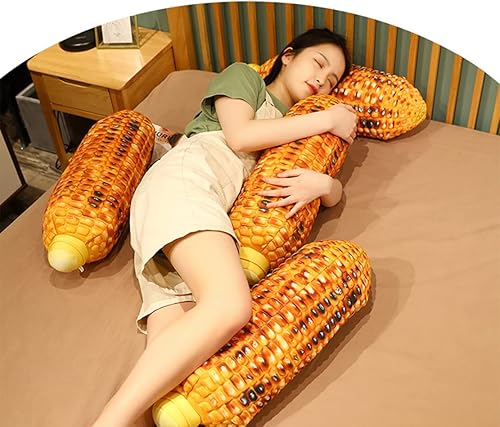 Miniatura 6 de Almohada de maíz tostado, maíz verde, cojín independiente de simulación 3D para decoración de sofá (20 pulgadas, maíz tostado)