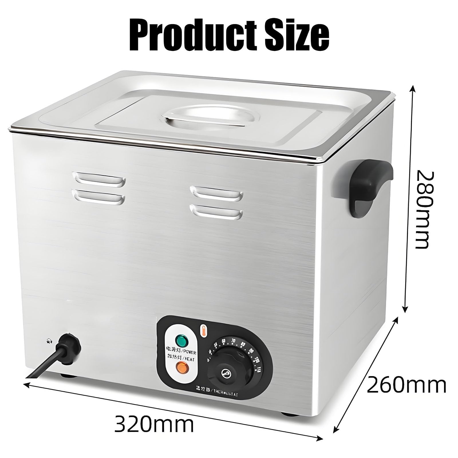 Hervidor de huevos comercial de 60 piezas, cocedor de huevos de acero inoxidable de 2600 W con cesta de malla, control de temperatura y temporizador de 30-110 ℃, fabricante eléctrico de huevos