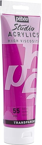 Vista 35 de Pebeo Studio Acrílicos de Alta Viscosidad, Acrílico Fino, 250 ml - Azul Turquesa