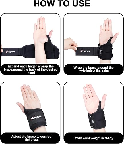 Miniatura 4 de Fragraim Pesas de muñeca para mujeres y hombres con trabillas para el pulgar, 1 libra, 2, 1.5 libras, 2, 2 libras, 2, 2, 2, 3 libras, 2 libras, 2
