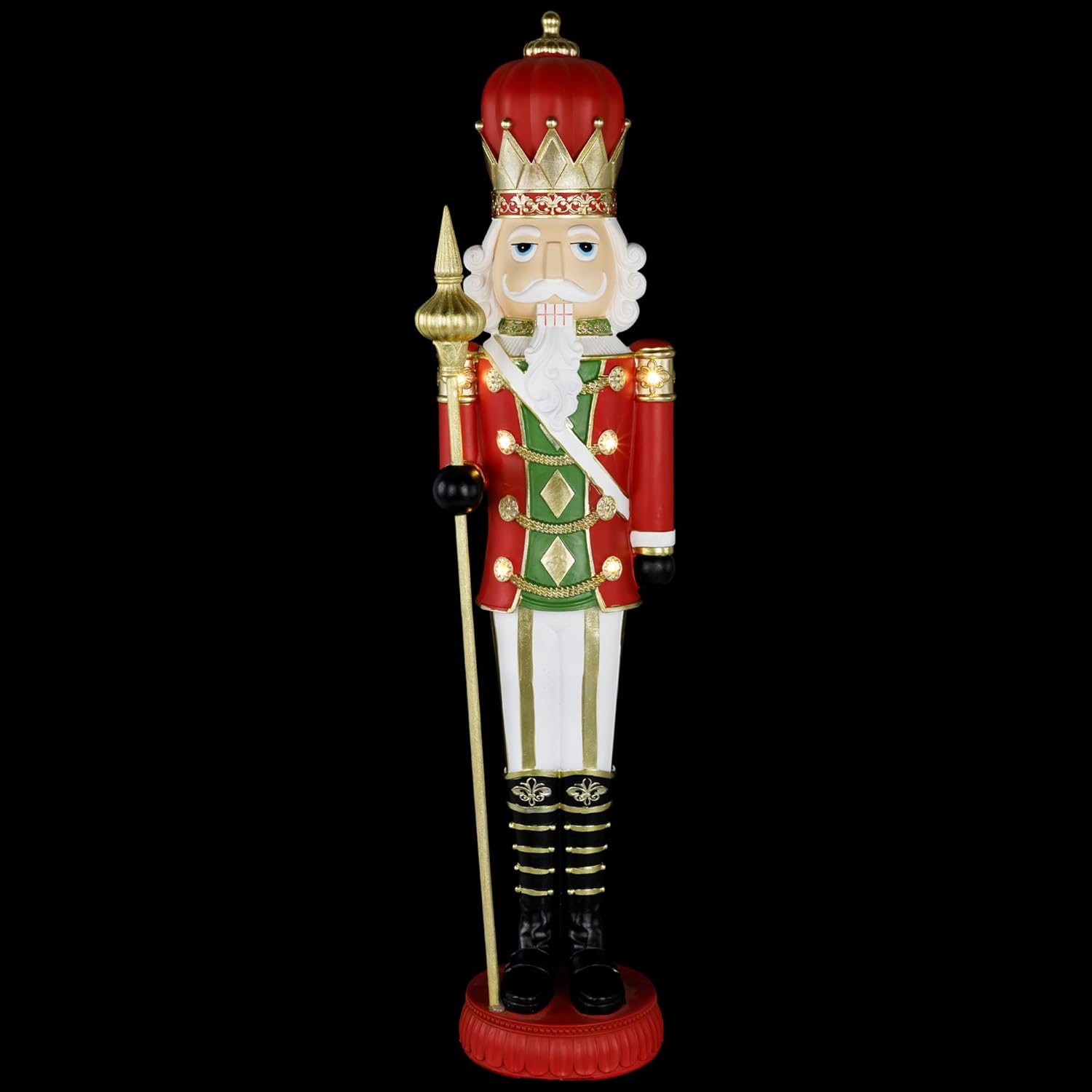 Northlight 22" Red and Gold Christmas Nutcracker with Scepter