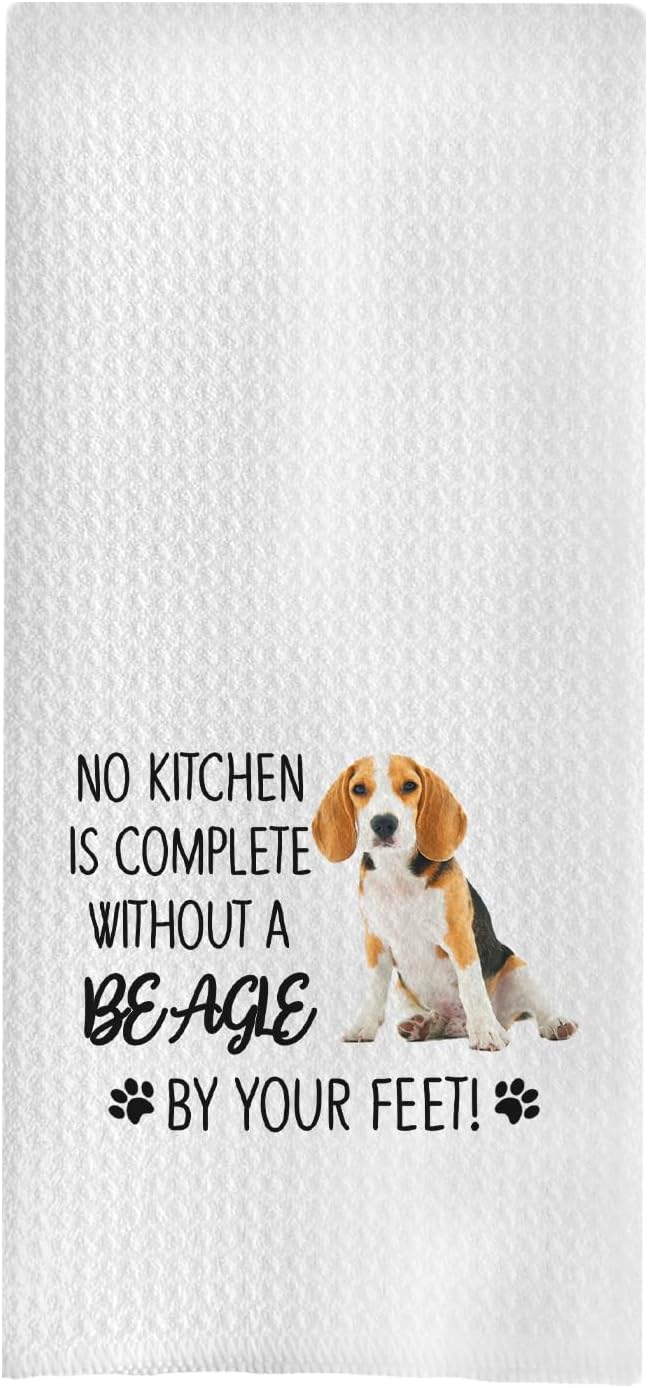 uinwk Beagle Dog Kitchen Towels - Beagle Gifts for Women Lovers, No Kitchen is Complete Without a Dog Hand Dish Towels, 16x24