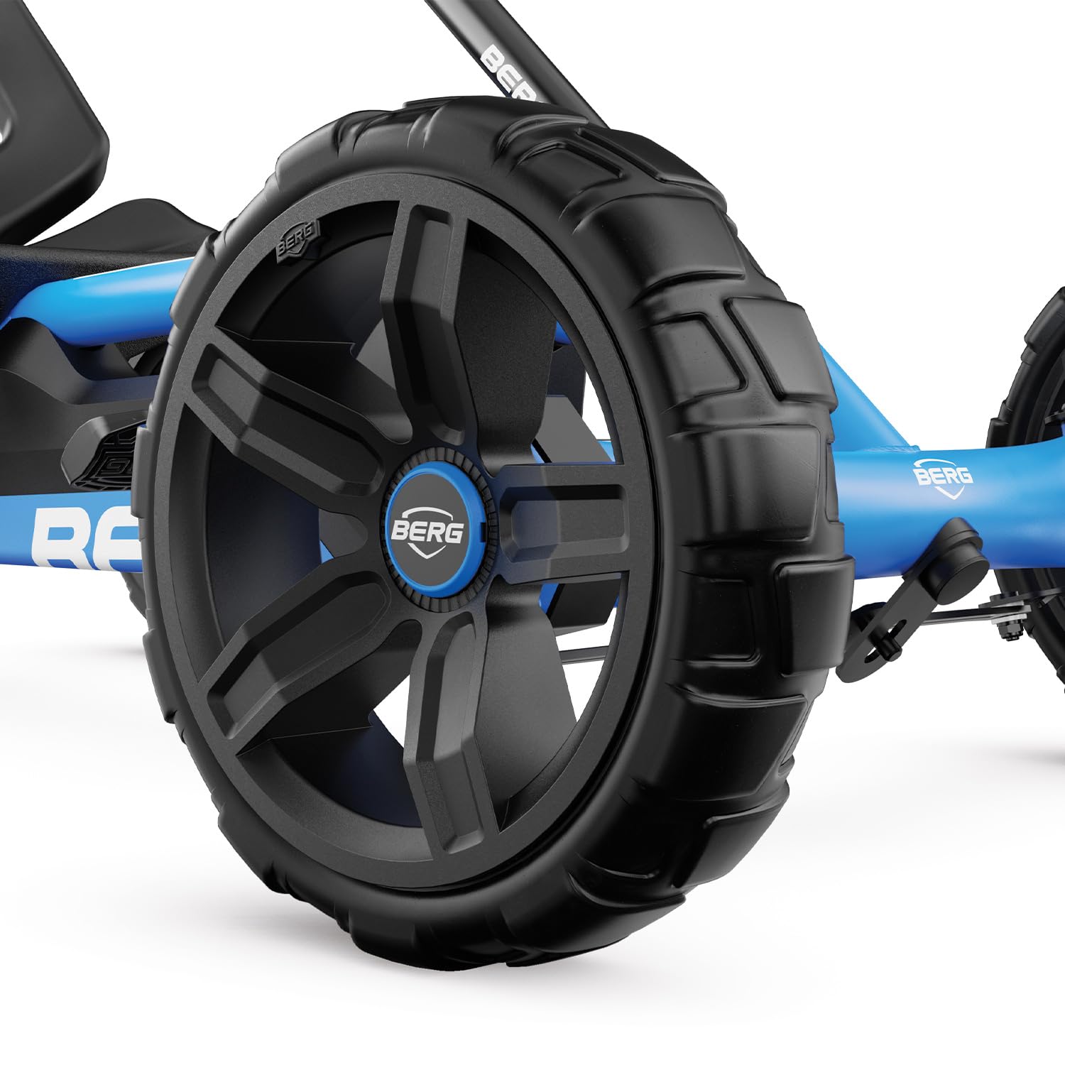 BERG Kart a Pedales Reppy Bleu | Azul, 2, 5-6 años, cuadro resistente, asiento regulable, volante regulable