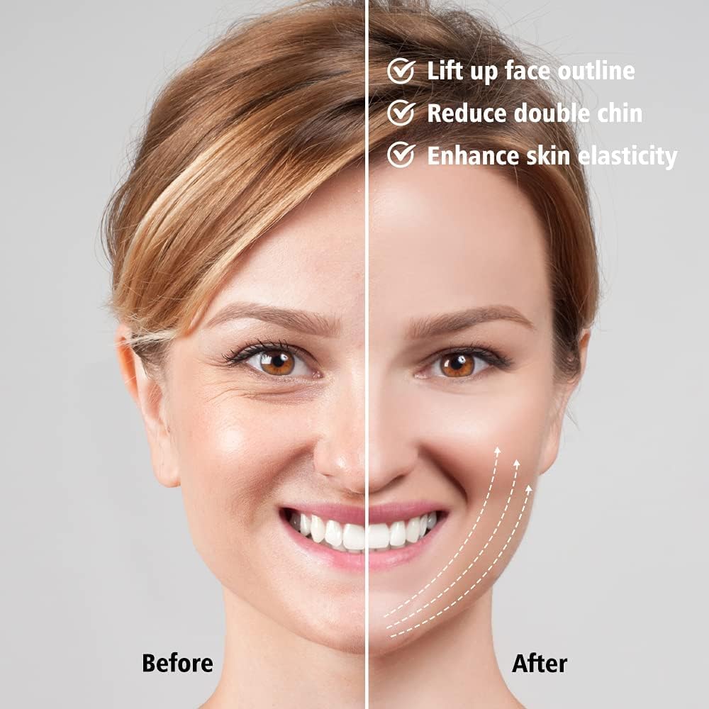 Massager Électrique en V pour le Visage,Électrostimulateur Édition 2026 Appareil de Soins du Visage avec Technologie EMS,Lumière Rouge et Bleue,5 Modes de Traitement