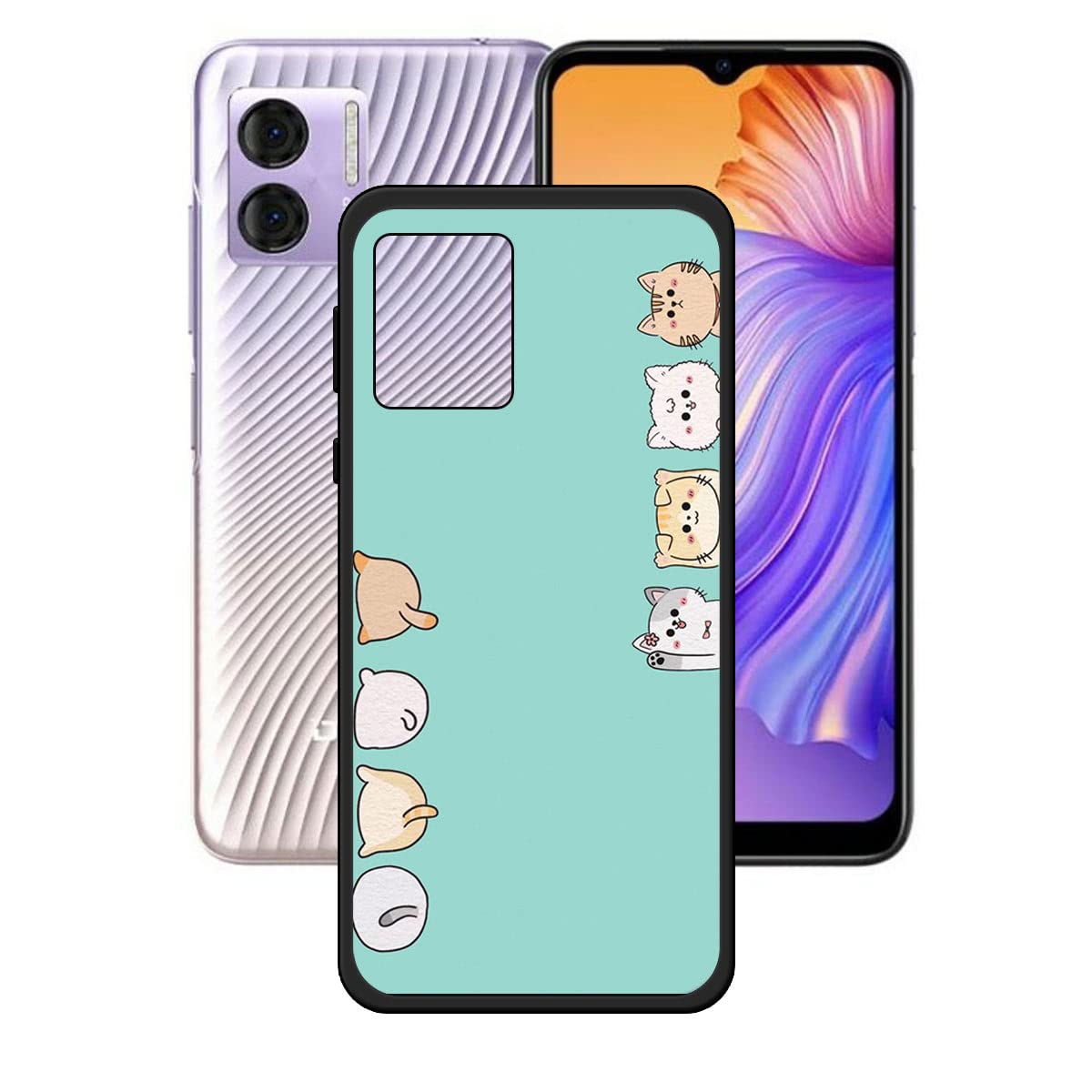 Custodia In Silicone TPU Trasparente + Pellicola Vetro Temperato Per Doogee N50 (6.52'') - Protezione Completa Con Motivo Palloncini, Morbida E Antigraffio, Kit Accessori - 4
