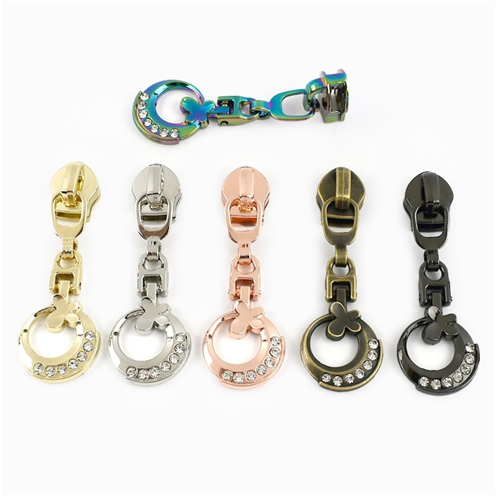 5–30 Stück 5# Nylon-Reißverschlussschieber for Taschen, Reißverschlüsse, Kleidung, Reißverschluss-Reparatur-Sets, DIY-Ersatz for Nähen für Jacken Nähen Mäntel(LightGold,30Pcs)