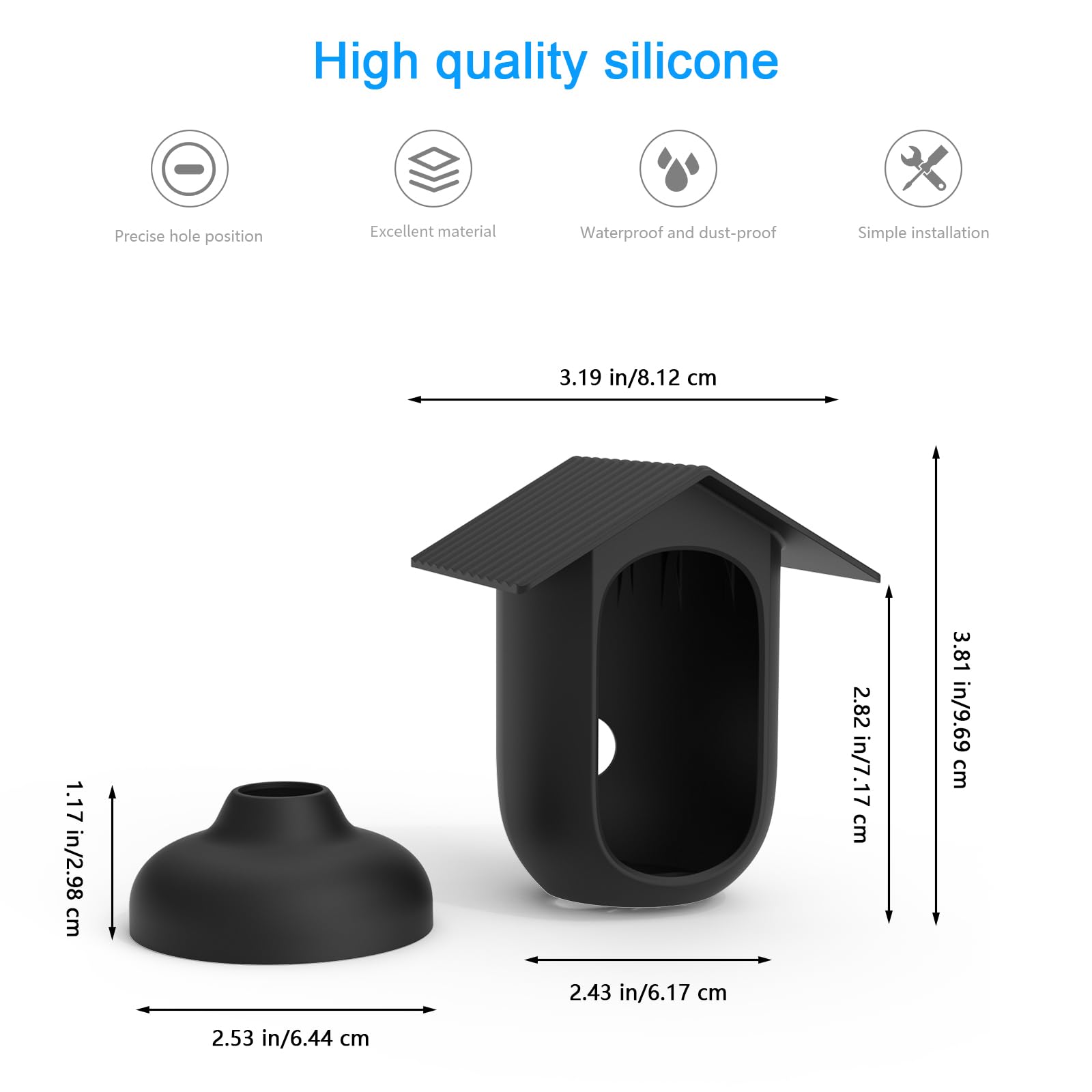 HOLACA Coque en silicone compatible avec caméra de sécurité C35 (appareil photo non inclus), 2 coques en silicone