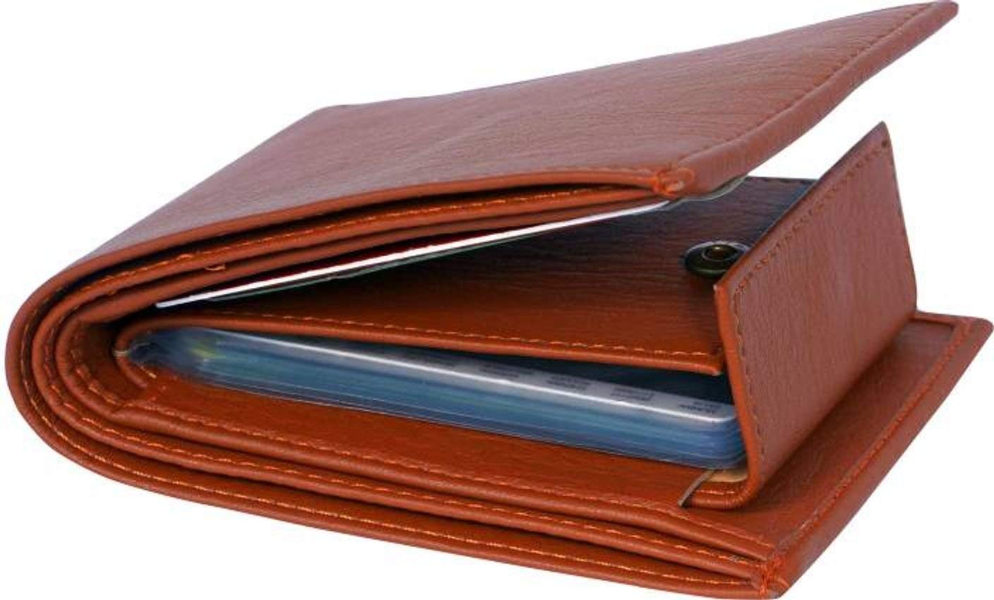 PU Leather Wallet for Men | Slim Money Wallet with Coin Pocket & Card Holder | Multiple Card Slot | Stylish Durable for Cash, Credit, Debit & ID Cards for Daily Use | Pack of 1 | Tan-image-39