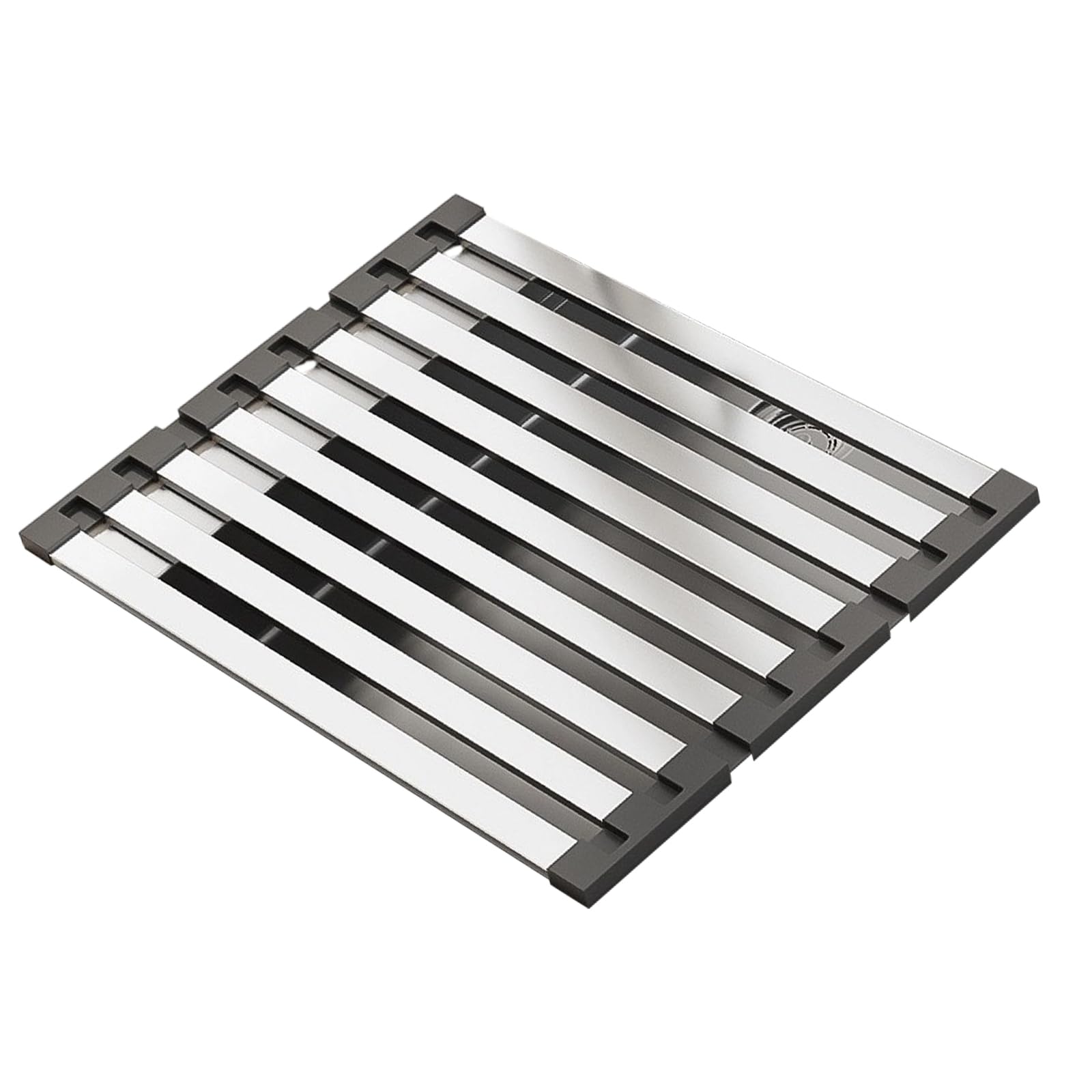 PANGBOER Foldable Stainless Steel Sink Dishes Rack Space Saving Detachable for Vegetables Fruits and Utensils Drying Antislip Drying