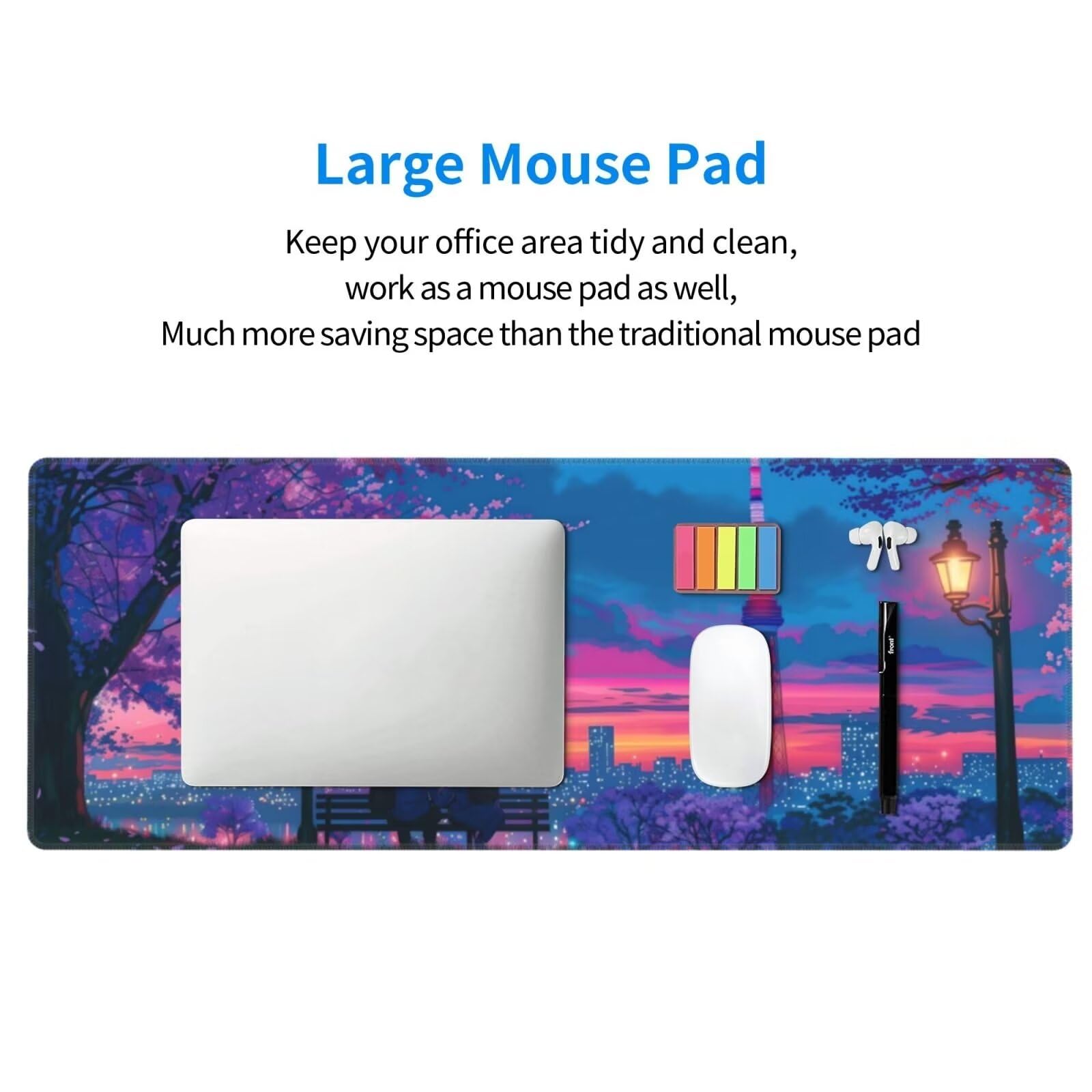 Tappetino Mouse, Tappetino Mouse Gaming Grande XXL 1500x800x3mm Tappetino Scrivania Mouse Pad, Base in Gomma Antiscivolo, Bordi Cuciti,Lavabile, Mousepad per Ufficio e Gaming (amanti) R-561