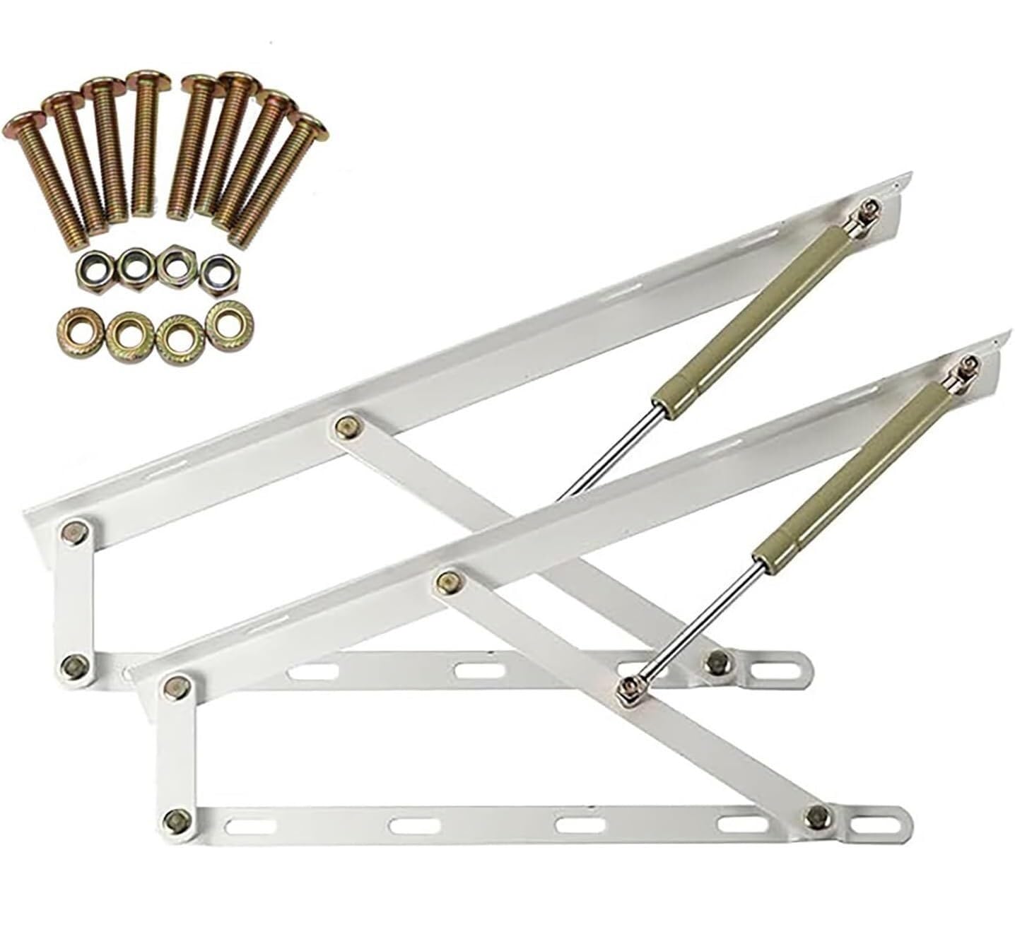 Gdhkddfl Wit Hydraulic Support Rods For Furniture Cabinet Doors 2Pcs Heavy Duty Gas Spring Hinges For Bed Boxes, Sofa Folding Hinge, Box(,1500Mm)