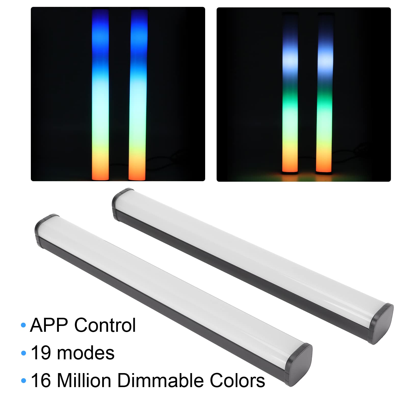 Barra Luminosa a LED Intelligente da 2 Pezzi, Barra Luminosa RGB a 19 modalità LED Intelligente, Controllo App, Barra Luminosa da Gioco con Funzione di Temporizzazione per Soggiorno