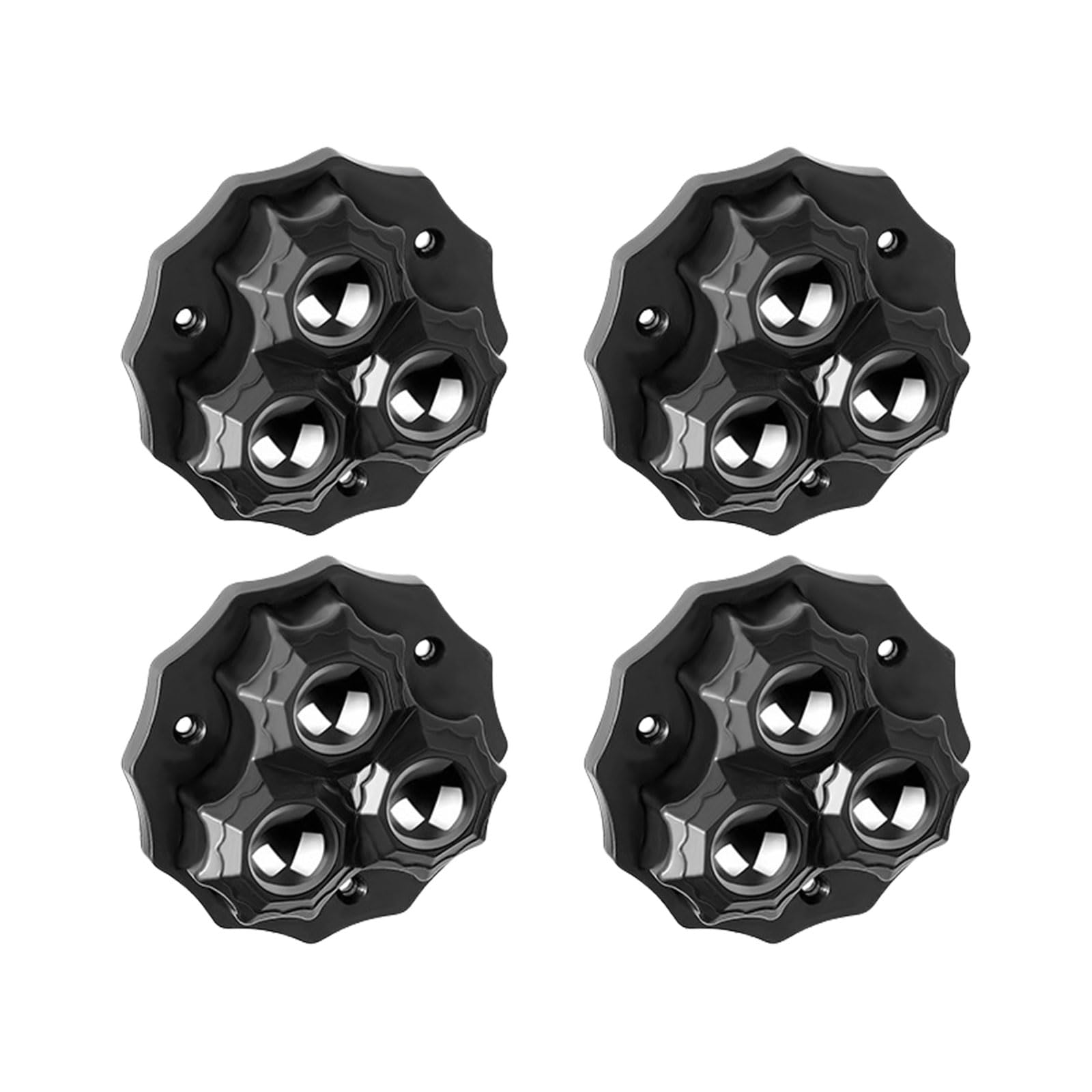Kalttoy Black 4Pcs Adhesive Casters Wheel Not Drill Appliance Rollers 360 Degree Rotation Sticky Pulley Appliance Sliders Adhesive Casters Wheel Easily Install Furniture Universals Rotation