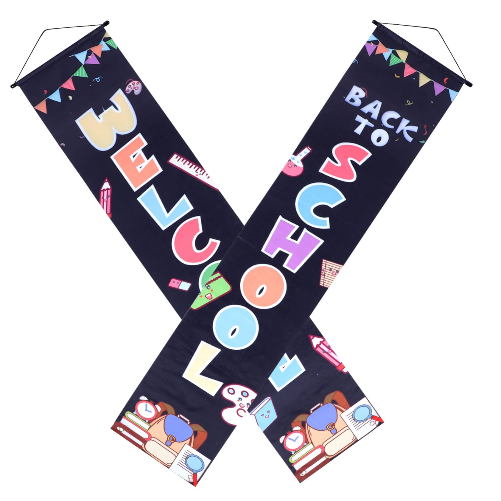 5 Pares De Adornos Fotográficos Para Decoración De Pancartas De Temporada Escolar Pancarta De Bienvenida Para El Primer Día De Clases Coplas Para La Puerta Del Aula Decoración Cabilock