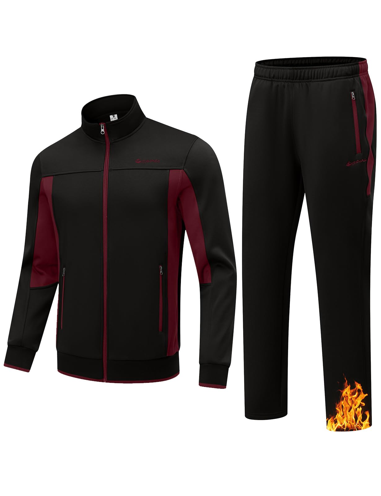 TBMPOY Men's Fleece Lined Tracksuits