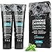 Produktbild Unnis Aktivkohle Zahnpasta Zahnaufhellung 2 Pack Natürliche Zahnpasta Kohle Zahncreme Zahnaufhellung Aktivkohle für Weiße Zähne Activated Teeth Whitening Toothpaste