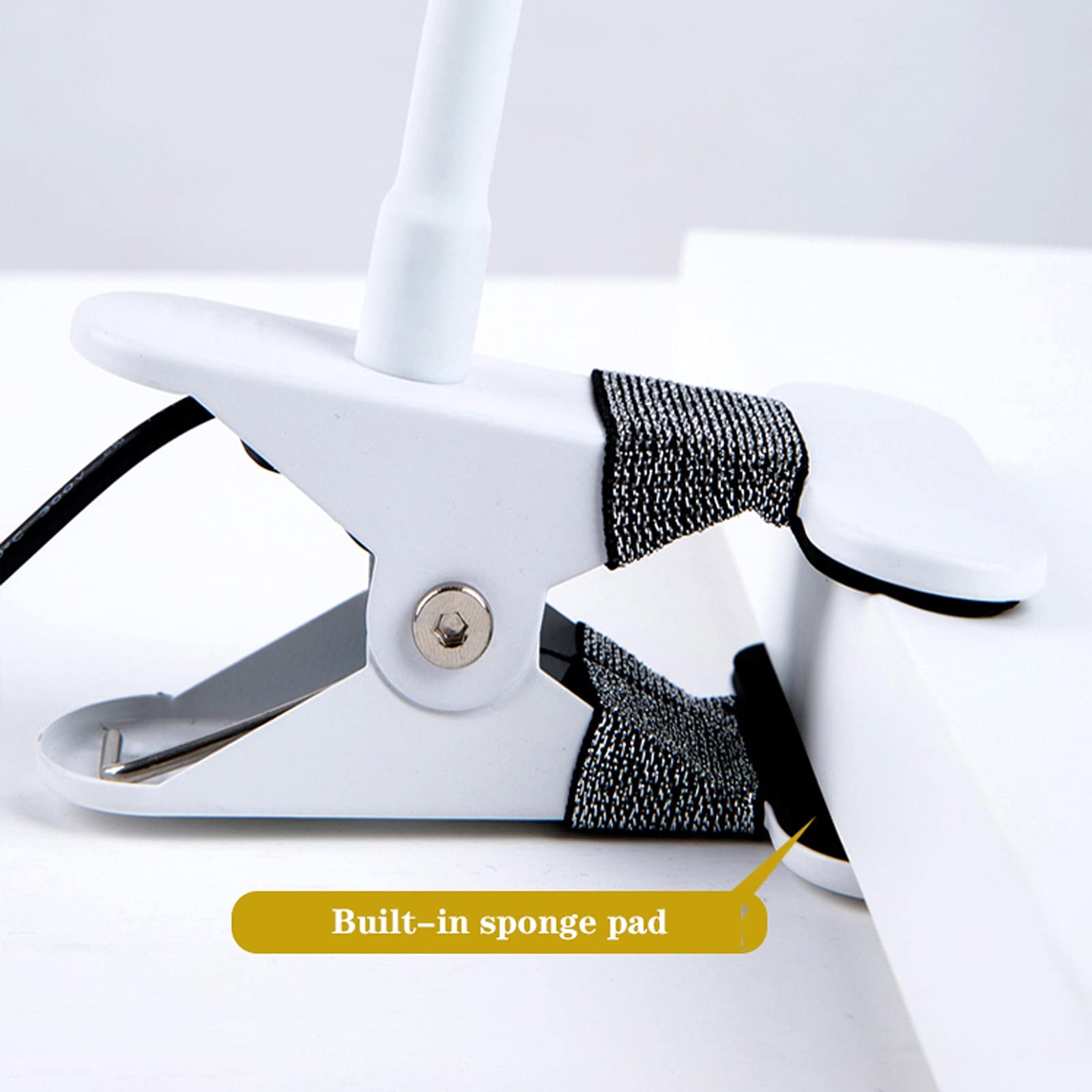 Lámpara de Escritorio Lámpara de escritorio LED con abrazadera Tijera Tijera 3 modos de color Enchufe en el clip de 5W en la luz con la interfaz USB Lámpara de escritorio de ganso Flexible Dimmable Lá