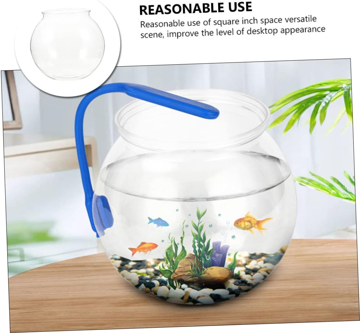 Clear Fish Bowl Small Aquarium for Goldfish Shrimp Turtles Modern Desktop Vase for Home Office Decor Multi Functional Easy to Clean Great Idea