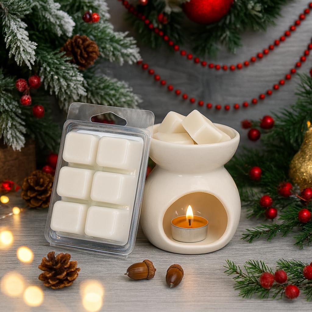 Holiday Soy Wax Melt Variety 4 Pack Dye Free | Salted Honey Butter, Butterscotch and Bourbon, Brown Sugar and Fig,Hot Apple Pie | 4 Highly Winter Scented Dyeless 2.6 oz Bars