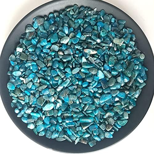HZLXF1 Chip de roca de cristal de cuarzo cianita azul natural de 3.53oz adecuado para el diseño de jarrón, jardines y fuentes de acuario (color