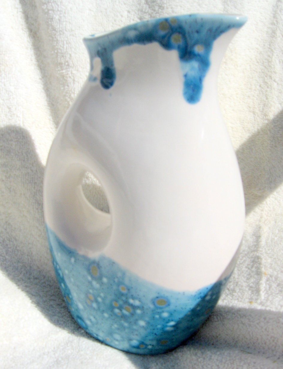 Contemporary pitcher or decanter. Hand made by Native American artist.