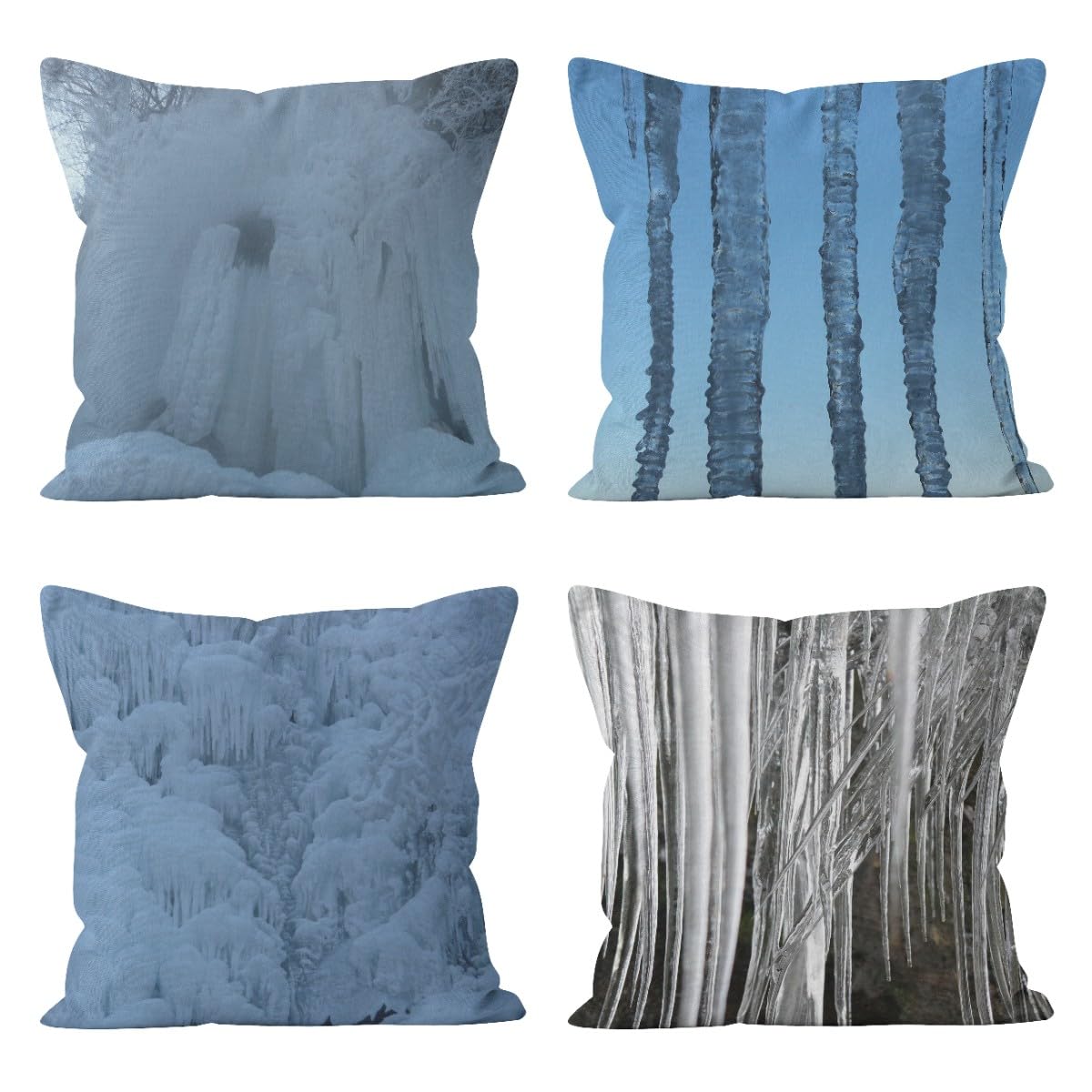 Housse de coussin pour canapé d'angle au motif glacier design New York
