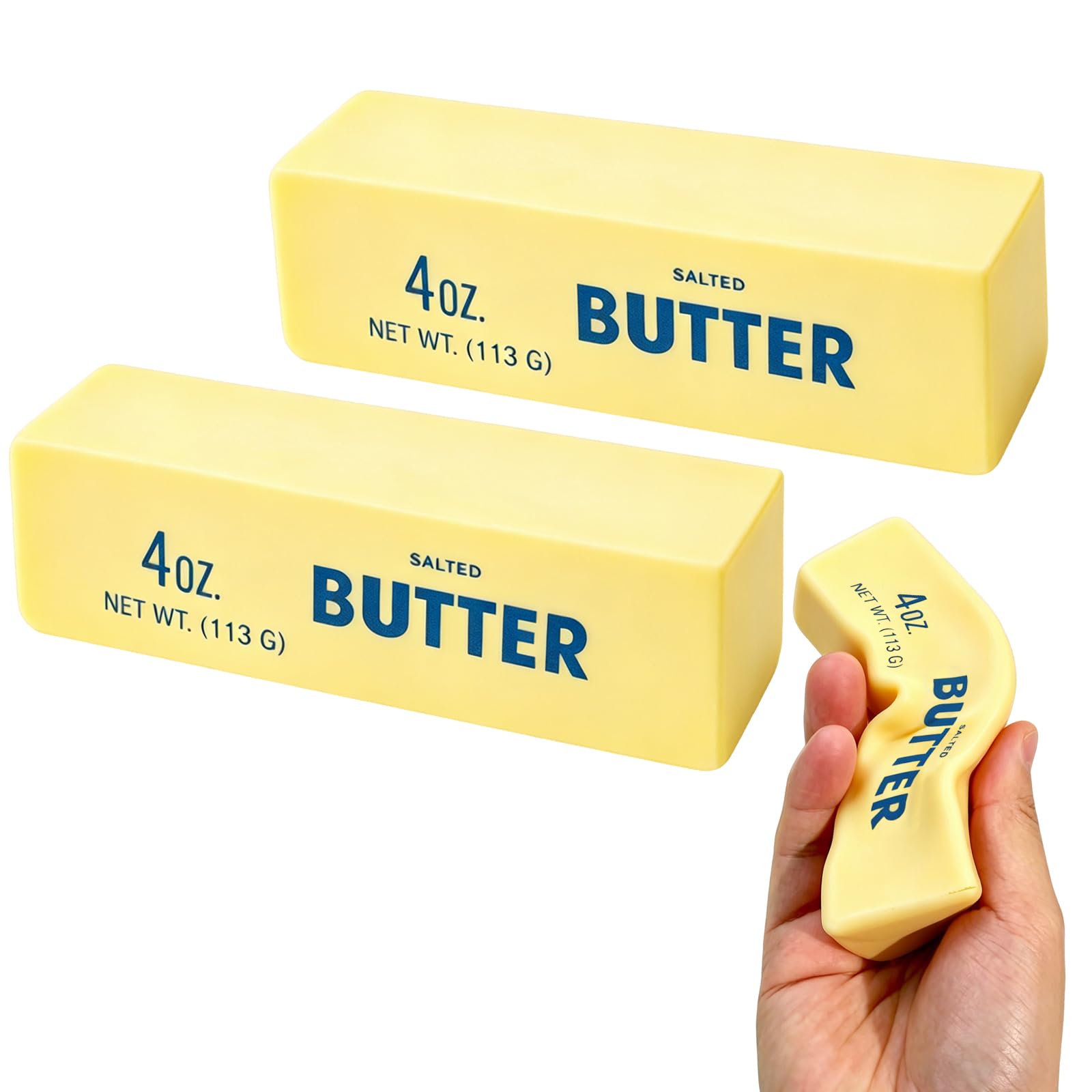2 PCS Butter Squishy, Butter Stick Squishy Fidget Toys, Slow Rebound Stress Relief for Adults, Soft Toy For Anxiety & Stress Relief, Office Desk Novelty Gift â image 1