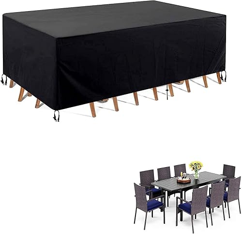 Funda seccional impermeable para exteriores, funda para muebles de jardín resistente, cubierta seccional impermeable, funda para sofá de patio 420D,