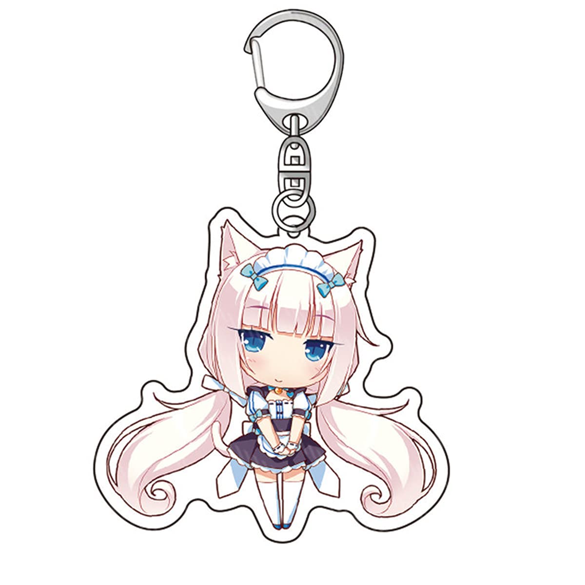 Nekopara Figure Keychain Chocola Vanilla Cute Acrylic Key Buckle Toy Decoration Collection
