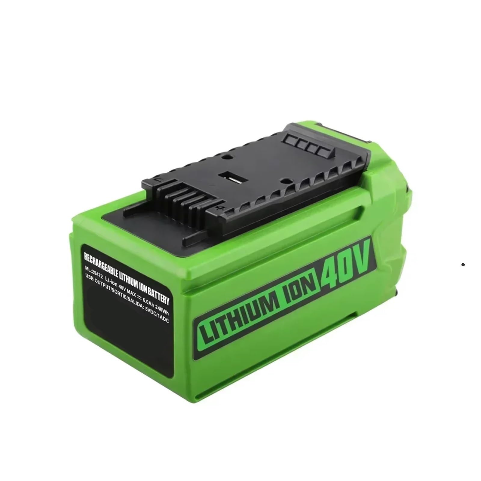 Baterías de 40 V, 6 Ah, de Iones de Litio, de Repuesto for cortacéspedes y Herramientas eléctricas, compatibles con GreenWorks G-MAX(2pcs)